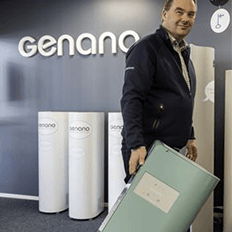 Genano’s air decontaminators use a patented cold-plasma technology based on powerful electronic air purification