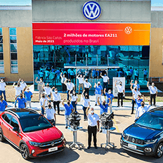 Volkswagen comemora a produção de 2 milhões de motores na planta de São Carlos