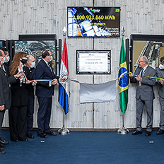 Itaipu celebra a nova marca mundial atingida: 2,8 bilhões de megawatts-hora de produção acumulada