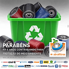 Descarte Consciente Abrafiltros já reciclou 21.858.897 filtros usados de óleo lubrificante automotivo