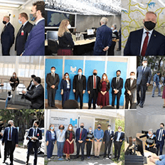 Representantes do Consulado Americano estiveram na central telemétrica de monitoramento do ar da CETESB 