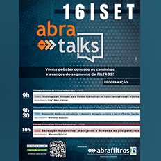 Abra Talks: apresentará três temas relevantes para o setor de filtros