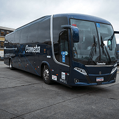 Scania testa modelo de ônibus rodoviário movido a gás na operação da Grupo JCA