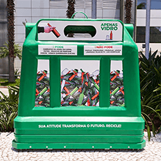 Projeto incentiva a coleta de vidro para reciclagem