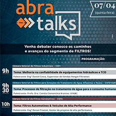Abra Talks aborda três temas relevantes para o setor de filtração
