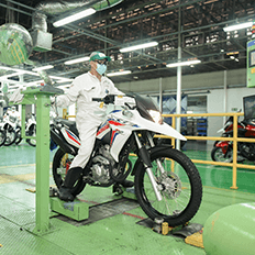 Volume mais alto da produção de motos 