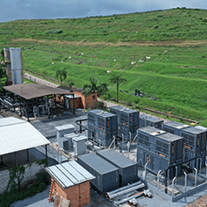 Instalação de uma usina de geração de energia elétrica a partir do biogás