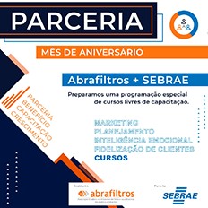 Abrafiltros firma parceria com o SEBRAE para promover cursos livres e gratuitos