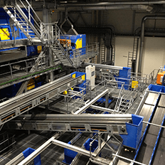 Sensores óticos da TOMRA e ocupa o segundo lugar na classificação de resíduos sólidos urbanos 