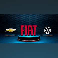 Marca de veículos mais inclusiva é a Fiat, seguida da Chevrolet e da Volkswagen