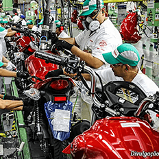 Indústria de motocicletas registra aumento de 18,7% no acumulado do ano