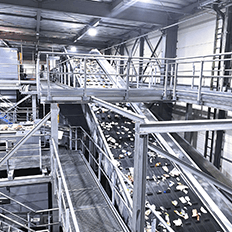 Planta de classificação de embalagens leves de última geração da STADLER