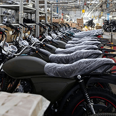 Produção de motos chega a 121.403 unidades em fevereiro