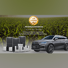 BYD vai mostrar suas principais soluções tecnológicas e linha de produtos para o segmento solar na Agrishow 2023