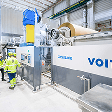 Voith ministra os treinamentos para o start-up da maior máquina kraftliner do mundo