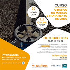 Abrafiltros oferece mais um curso on-line na área de saneamento