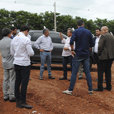 Comitiva de executivos do Grupo Algar esteve visitando a cidade de Aparecida de Goiânia 