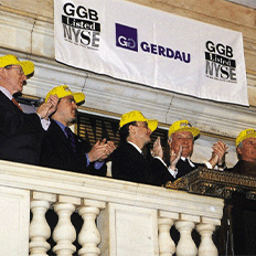 Gerdau celebra os 25 anos de listagem de suas ações na Bolsa de Valores de Nova Iorque