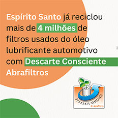 Programa Descarte Consciente Abrafiltros já reciclou 4.155.058 filtros usados do óleo lubrificante automotivo