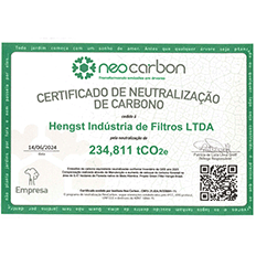 Hengst Filtration planta Brasil acaba de receber o selo Carbono Neutro