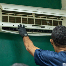 A higienização do filtro do aparelho de ar-condicionado