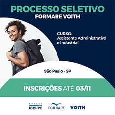 Estão abertas as inscrições para o processo seletivo da 16ª turma do Programa Formare na Voith