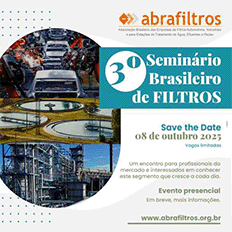 Terceira edição do Seminário Brasileiro de Filtros promovida pela Abrafiltros acontecerá no dia 08 de outubro 