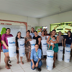 Via Brasil BR-163 entrega 200 filtros ConÁgua o filtro solidário da Conasa 