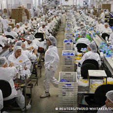 A indústria brasileira cresce 1,2% na passagem de fevereiro para março 