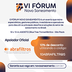 Fórum Novo Saneamento chega a sua 6ª edição com apoio institucional da ABRAFILTROS