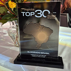Eldorado Brasil foi reconhecida como a melhor empresa na categoria Papel e Celulose do ranking TOP 30 empresas do Brasil 