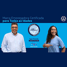 Reconhecimento reforça o compromisso da Volkswagen com a diversidade etária e o combate ao etarismo