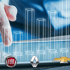As dez marcas de veículos leves mais vendidas do País fecharam o primeiro semestre com expressiva retração nas vendas