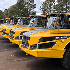 Volvo começa a exportar seu caminhão articulado A30G para a Europa  