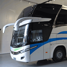 Marcopolo entrega primeiro modelo do ônibus Paradiso para Gana