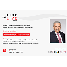 Marco do Saneamento e quais as oportunidades para as empresas europeias neste novo cenário brasileiro