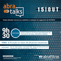 Abra Talks apresentará o tema “A filtração no reúso de efluentes industriais"