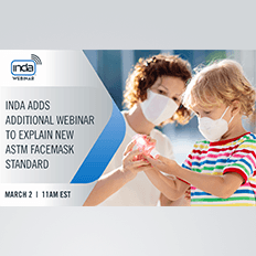 Webinar to discuss the new ASTM F3502-21 Standard Specification for Barrier Face Coverings launched by ASTM 